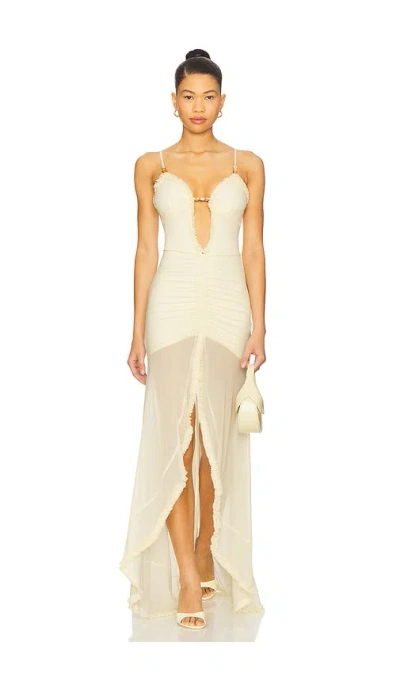 Runaway The Label Kiata Maxi Dress In Neutral