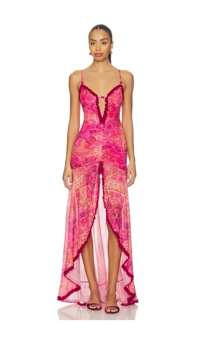 Runaway The Label Kiata Maxi Dress In Pink