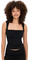Runaway The Label Kody Square Neck Top Black In Black