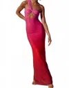 Runaway The Label Kyree Maxi Dress In Pink Ombre In Pink