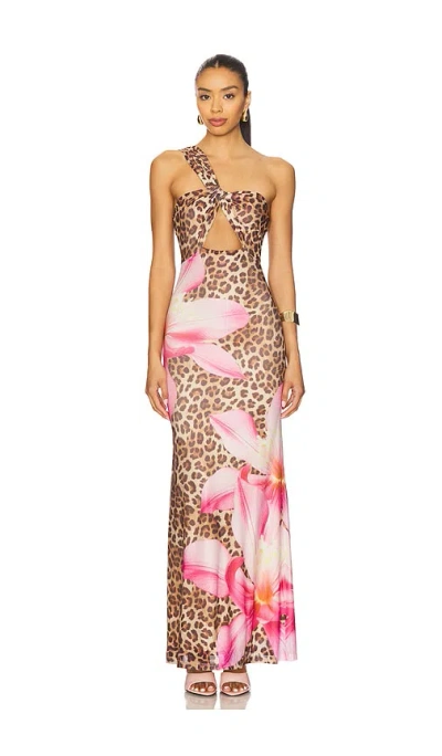 Runaway The Label Kyree Maxi Dress In Brown