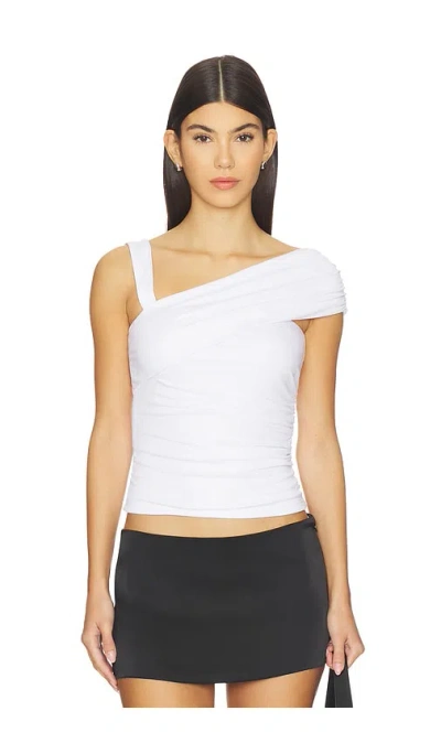 Runaway The Label Larsen Drape Off Shoulder Top In White