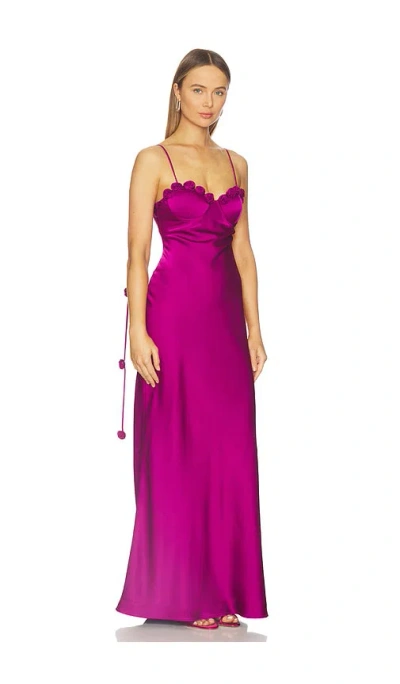 Runaway The Label Lavena Floral Detail Maxi Dress In Purple