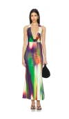 Runaway The Label Lorita Maxi Dress Cyprus In Green