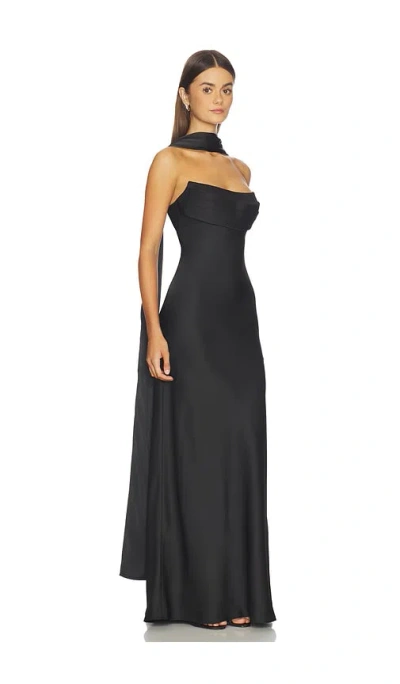 Runaway The Label Madeleine Strapless Maxi Dress In Black