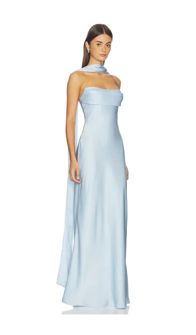Runaway The Label Madeleine Strapless Maxi Dress In Blue