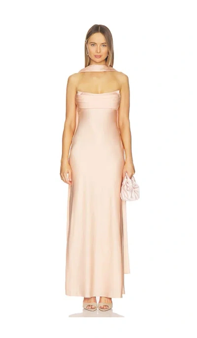 Runaway The Label Madeleine Strapless Maxi Dress In Neutral