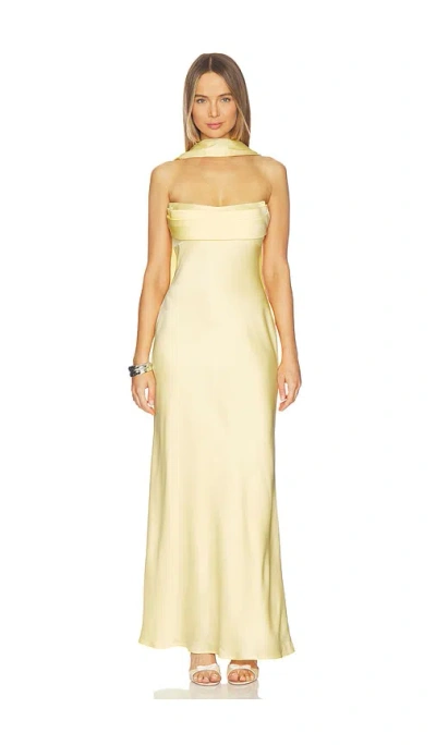 Runaway The Label Madeleine Strapless Maxi Dress In Brown