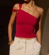 Runaway The Label Marison Top In Cherry Red