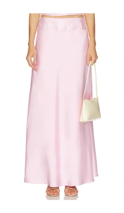 Runaway The Label Medina Maxi Skirt In Pink