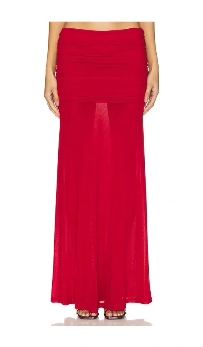 Runaway The Label Meila Maxi Skirt In Red