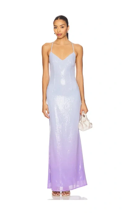 Runaway The Label Niyah Maxi Dress In Blue