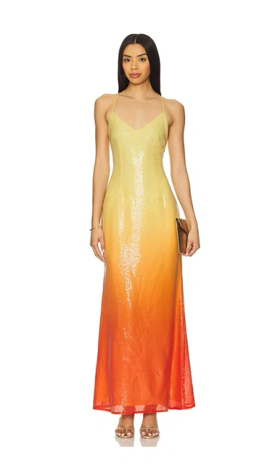 Runaway The Label Niyah Maxi Dress In Yellow