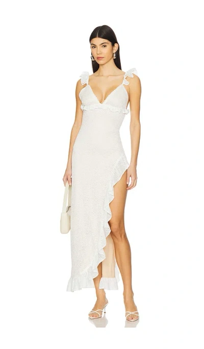 Runaway The Label Orlean Maxi Dress In 白色