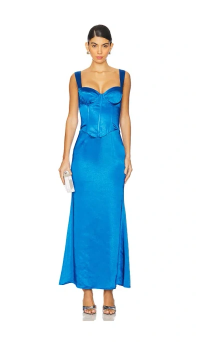 Runaway The Label Oura Maxi Dress In Cobalt
