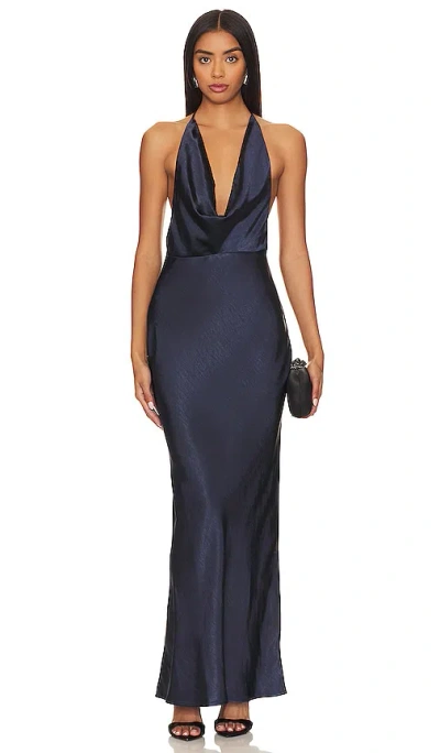 Runaway The Label Posey Maxi Dress In Navy