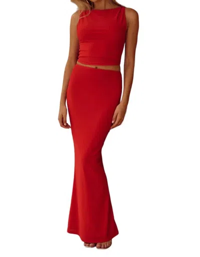 Runaway The Label Pure Romance Maxi Skirt In Red