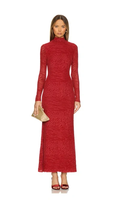 Runaway The Label Reya Maxi Dress In Red