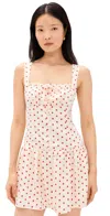 Runaway The Label Santori Mini Dress Red Polka In Red Polka