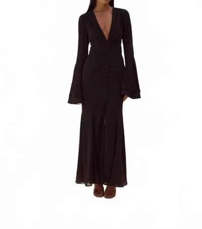 Runaway The Label Sari Maxi Dress In Black In Burgundy