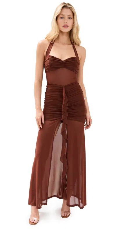 Runaway The Label Tallula Maxi Dress In Brown