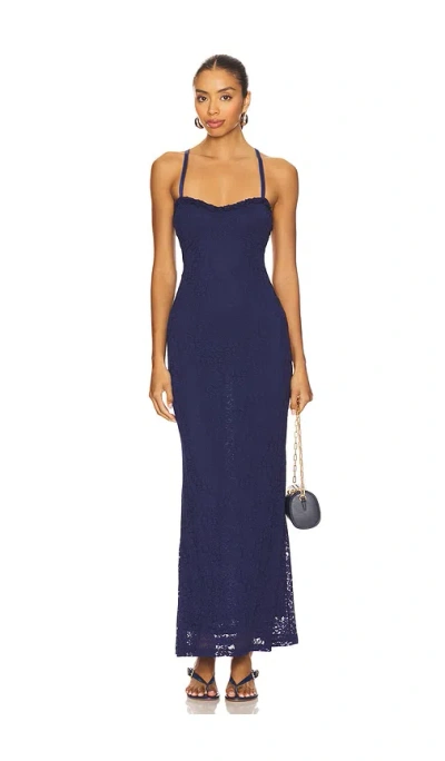 Runaway The Label Tasmin Maxi Dress In Blue