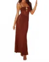 Runaway The Label Tisha Maxi Dress And Bella Brief In Espresso In Brown