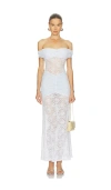 Runaway The Label Vaneya Lace Maxi Dress In White