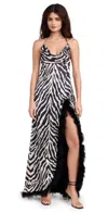 Runaway The Label Vanya Maxi Dress Zebra In Zebra