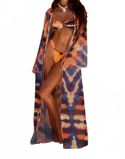 Runaway The Label Velzy Swim Coverups In Saber Print In Multi