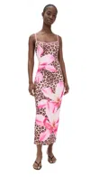 Runaway The Label Victoria Midi Dress Bimini Pink In Bimini Pink