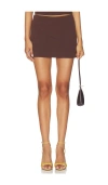Runaway The Label Vieno Fitted Mini Skort In Brown