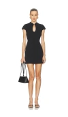 Runaway The Label Vieno Keyhole Fitted Mini Dress In Black