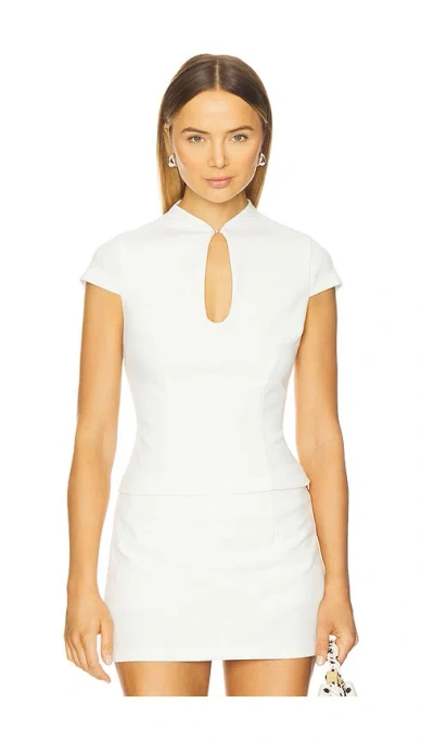 Runaway The Label Vieno Keyhole Fitted Top In Black