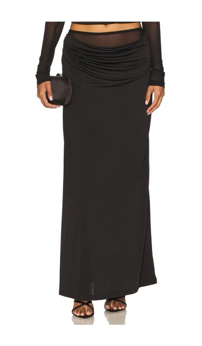 Runaway The Label Wilona Maxi Skirt In Black