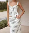 Runaway The Label Karlita Bustier White Polka In Multi