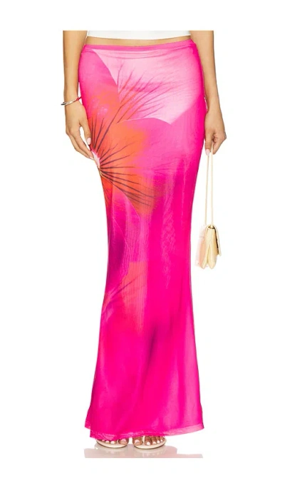 Runaway The Label Zarela Maxi Skirt In Pink