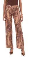 Runaway The Label Zavier Straight Leg Jeans Tan Viper In Brown
