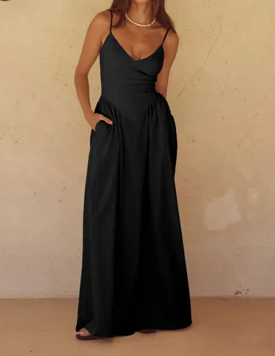 Runaway The Label Zephy Maxi Dress In Black