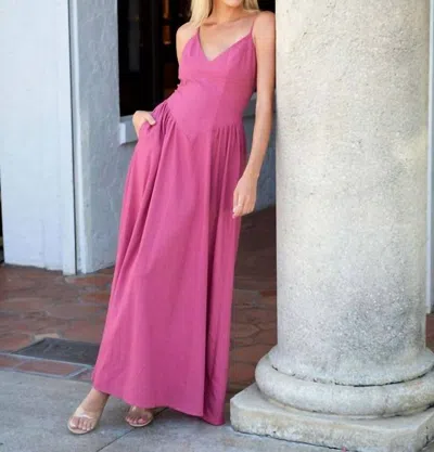 Runaway The Label Zephy Maxi Dress In Rose