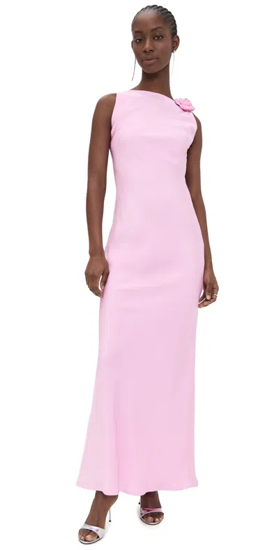 Runaway The Label Zurina Low Back Maxi Dress Musk In Pink