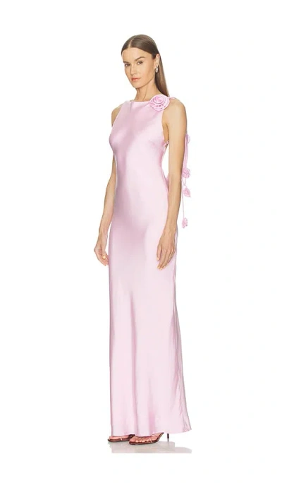 Runaway The Label Zurina Low Back Maxi Dress In Pink