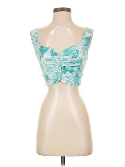 Runaway Tube Top Teal Strapless Neckline Tops In Blue