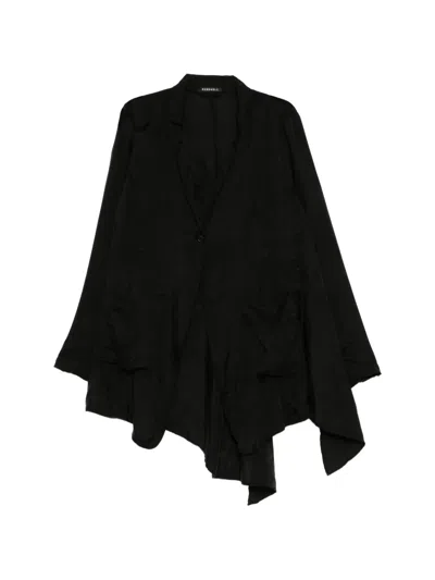 Rundholz Asymmetric-hem Jacket In Black