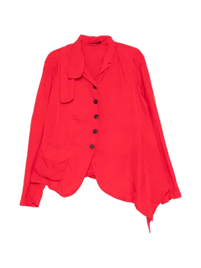 Rundholz Asymmetric-hem Jacket In Red