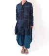 Rundholz Black Label Button Up Coat In Ink Check