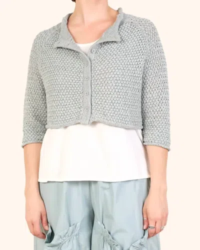 Rundholz Black Label Button Up Knit Cardigan In Light Mint Blue In Gray
