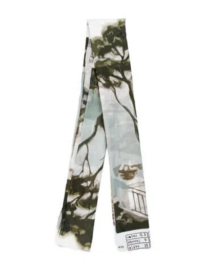 Pre-owned Rundholz Black Label Camouflage Print Scarf W/ Tags In Blue