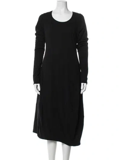Pre-owned Rundholz Black Label Crew Neck Midi Length Dress In Black