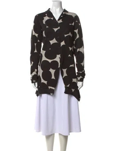 Pre-owned Rundholz Black Label Graphic Print Long Sleeve Top In Black
